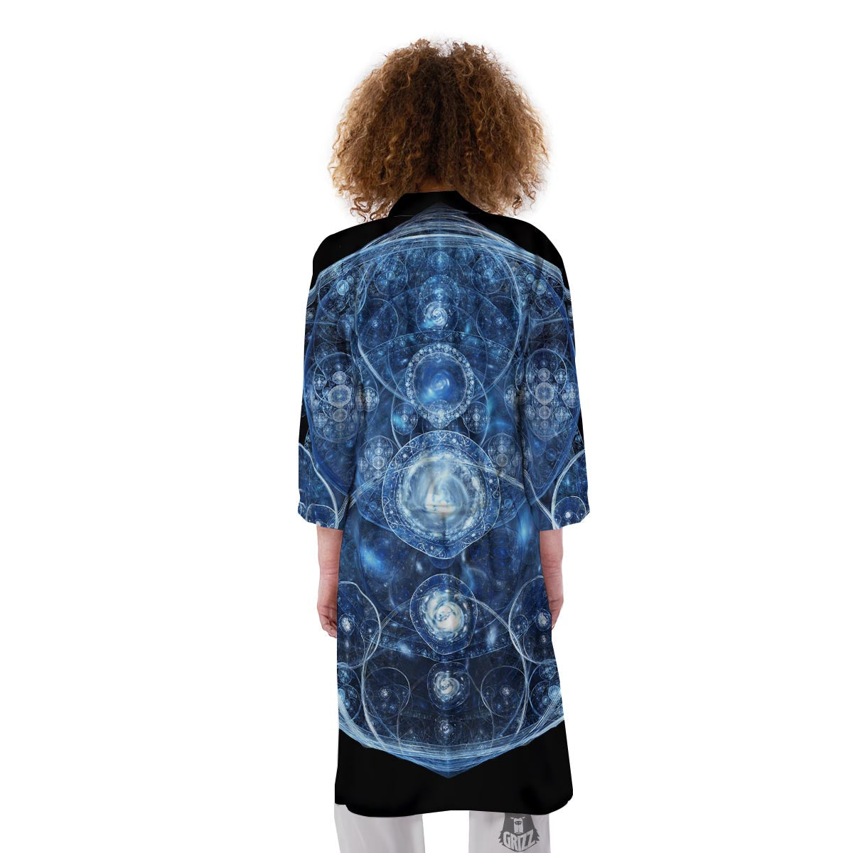 Fractal Steampunk Print Kimono-grizzshop