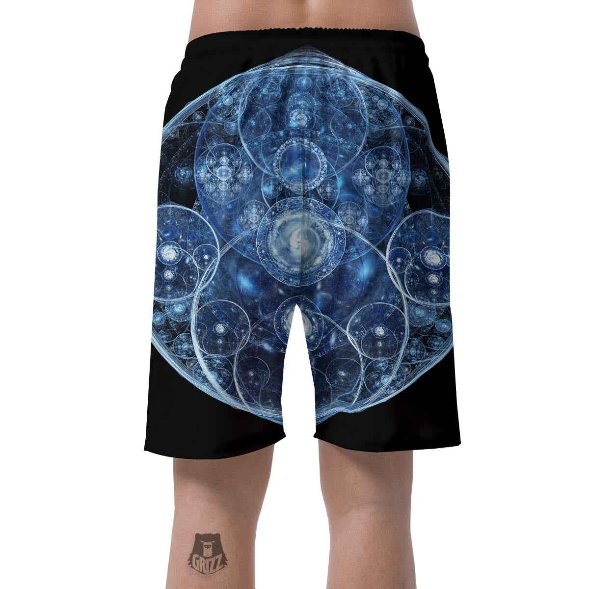 Fractal Steampunk Print Men's Shorts-grizzshop