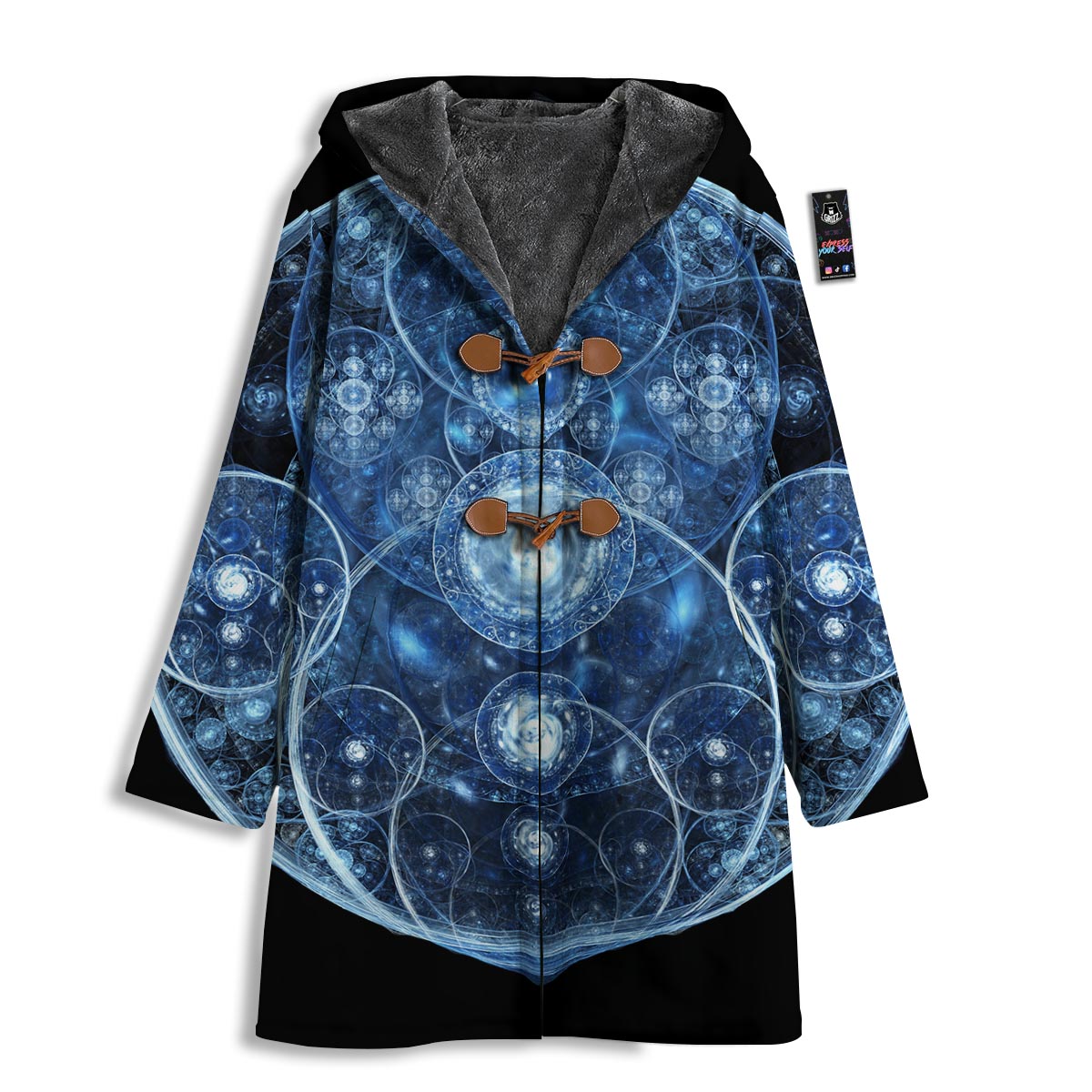 Fractal Steampunk Print Men's Windbreaker Jacket-grizzshop