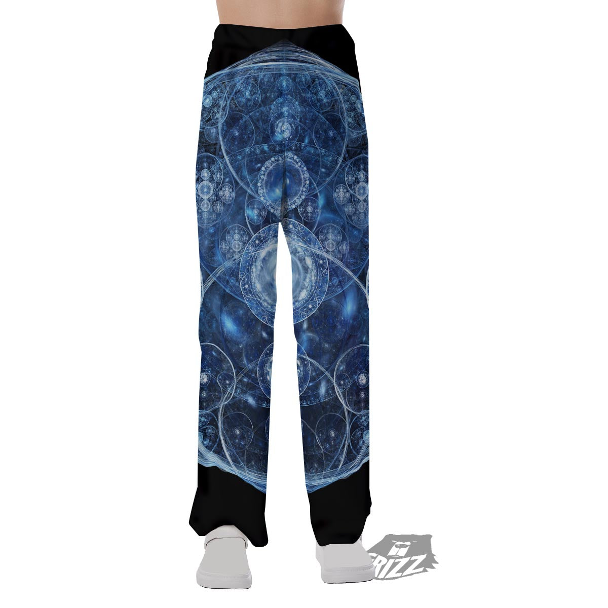 Fractal Steampunk Print Pajama Pants-grizzshop