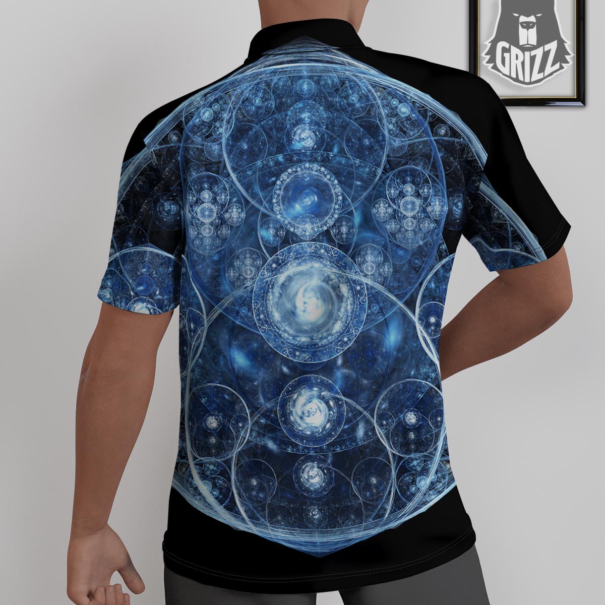 Fractal Steampunk Print Untucked Shirts-grizzshop