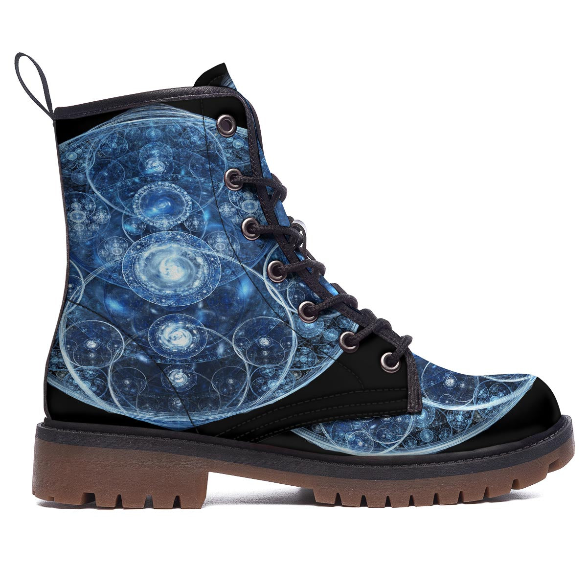 Fractal Steampunk Print Work Boots-grizzshop