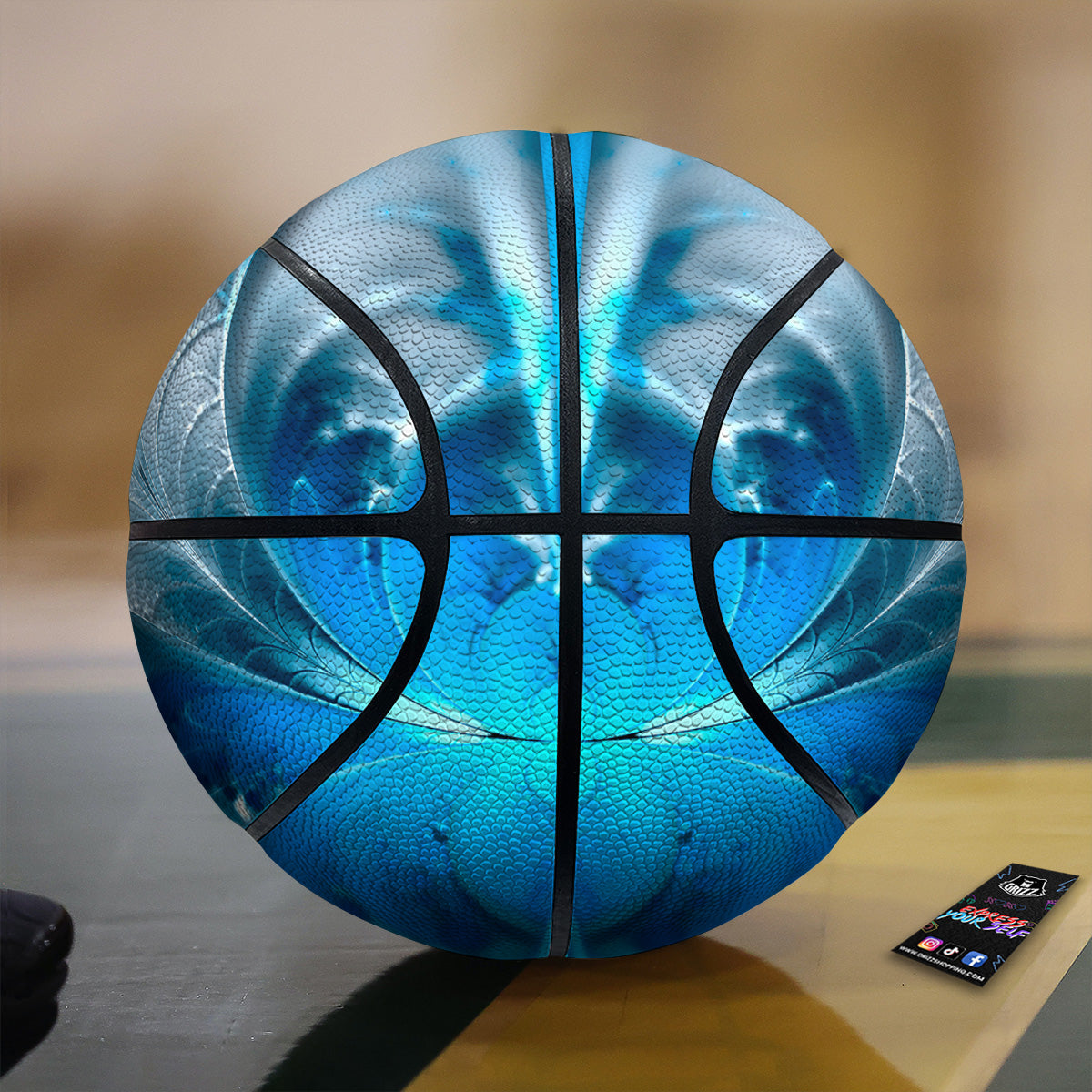 Fractal Blue Print Basketball