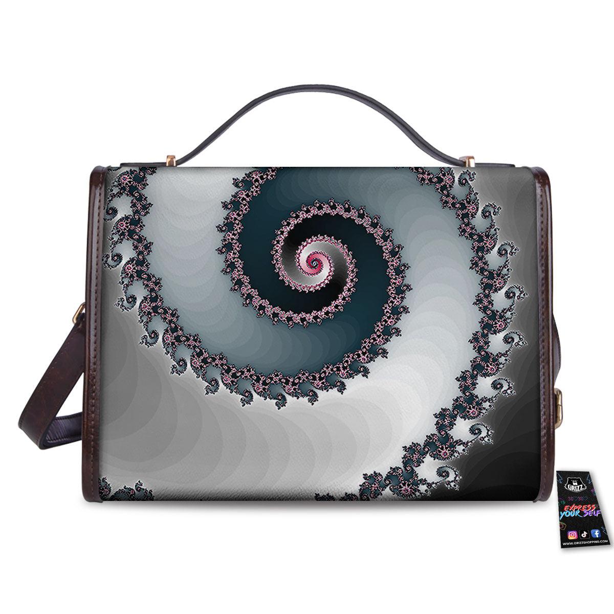 Fractal Infinite Print Women's Satchel Bag