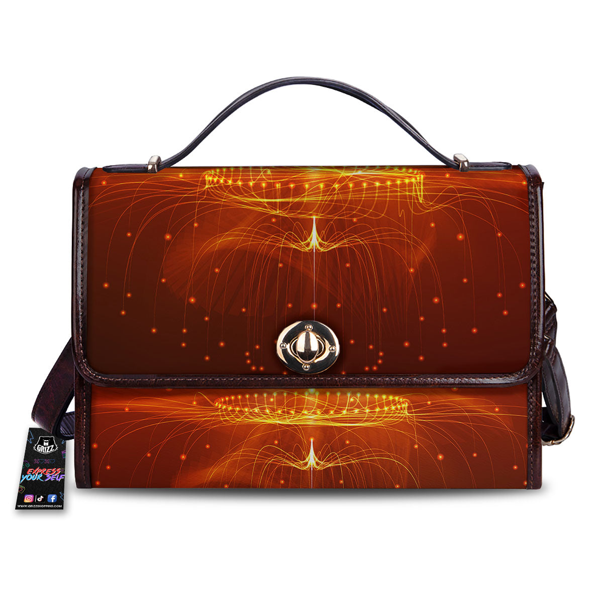 Fractal Light Print Women's Satchel Bag