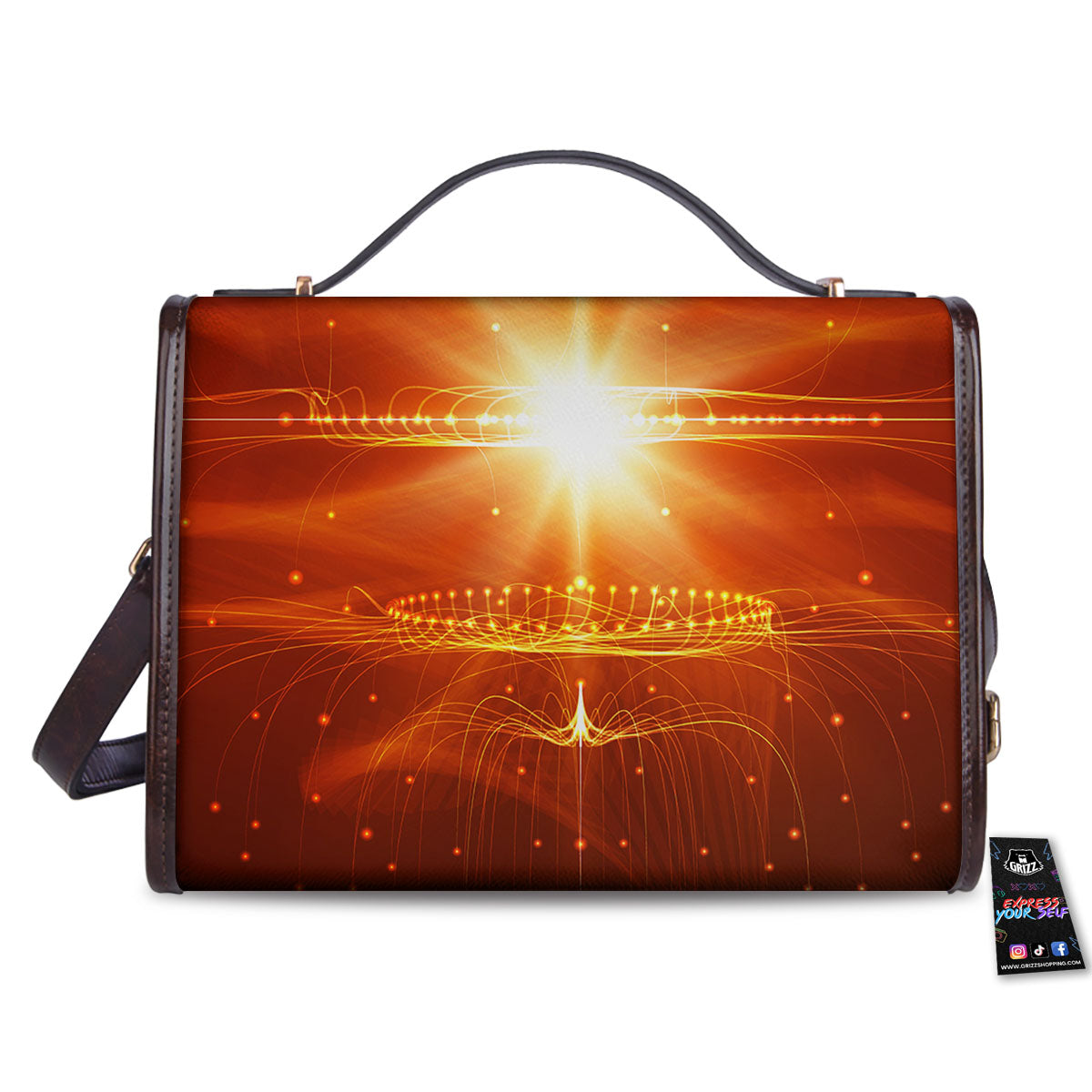 Fractal Light Print Women's Satchel Bag