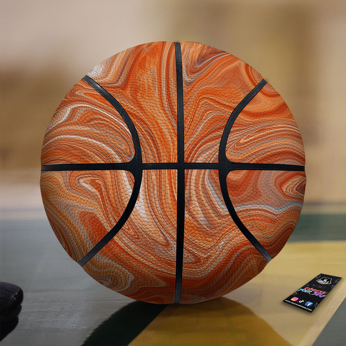 Flower Zentangle Print Pattern Basketball