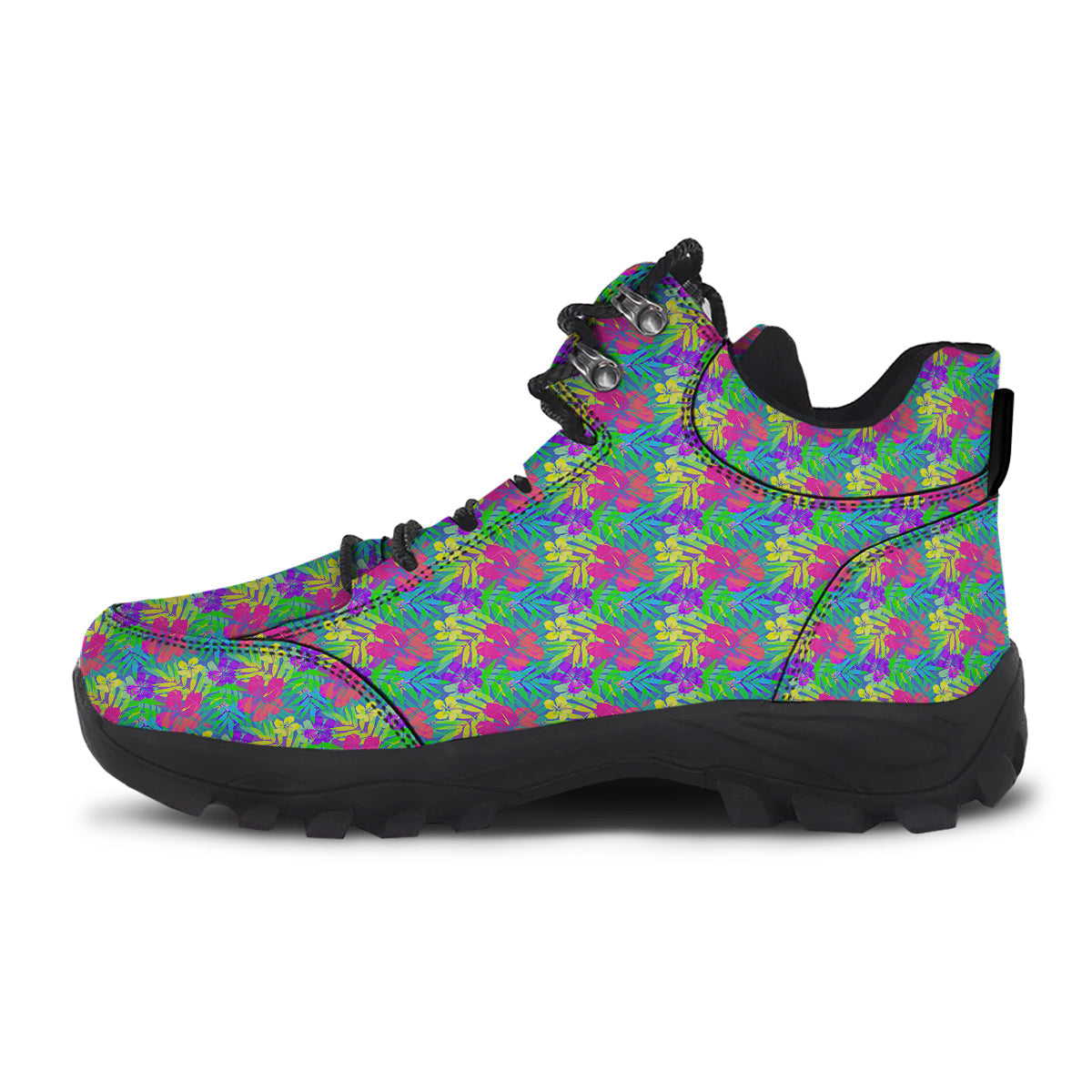 Frangipani Colorful Print Pattern Hiking Shoes-grizzshop