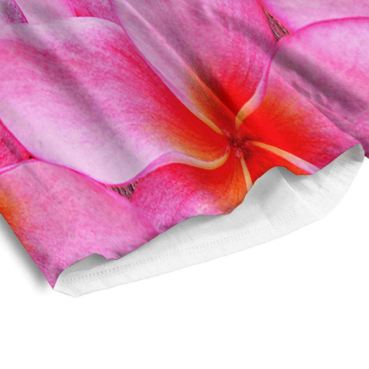 Frangipani Flower Pink Print Men's Athletic Shorts-grizzshop