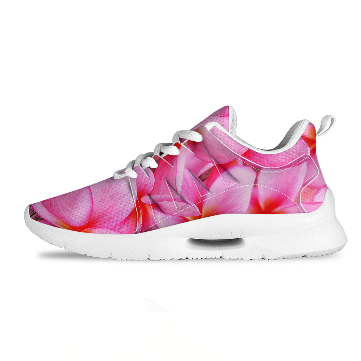 Frangipani Flower Pink Print Tennis Shoes-grizzshop