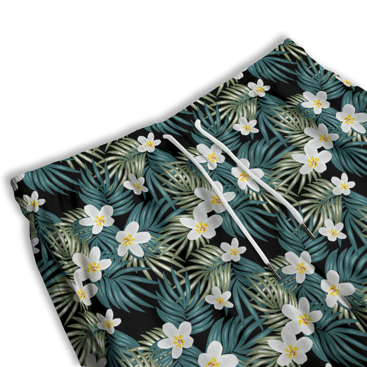 Frangipani Flower Print Pattern Men's Athletic Shorts-grizzshop