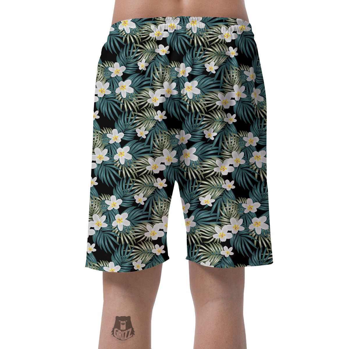 Frangipani Flower Print Pattern Men's Shorts-grizzshop