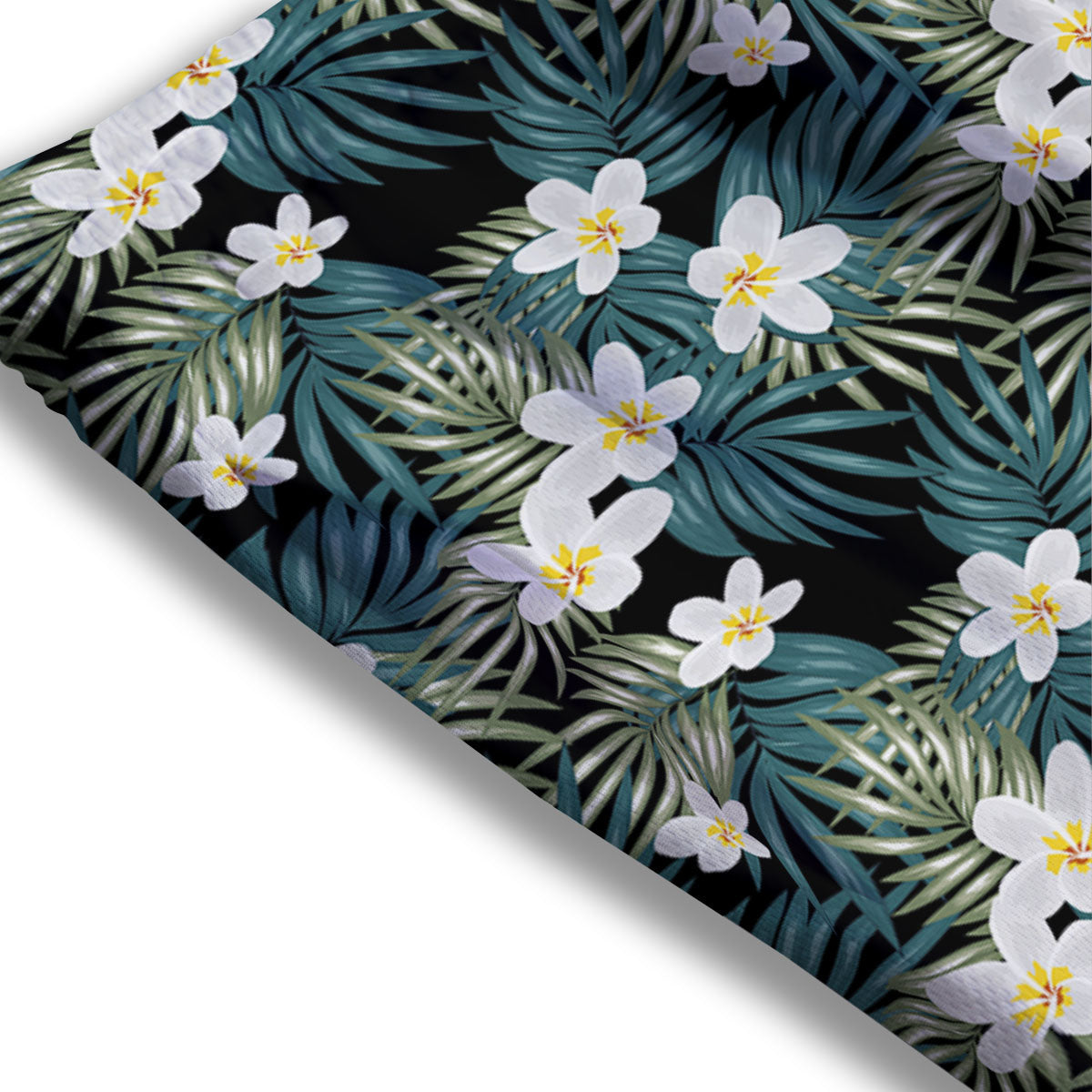 Frangipani Flower Print Pattern Mesh Shorts-grizzshop