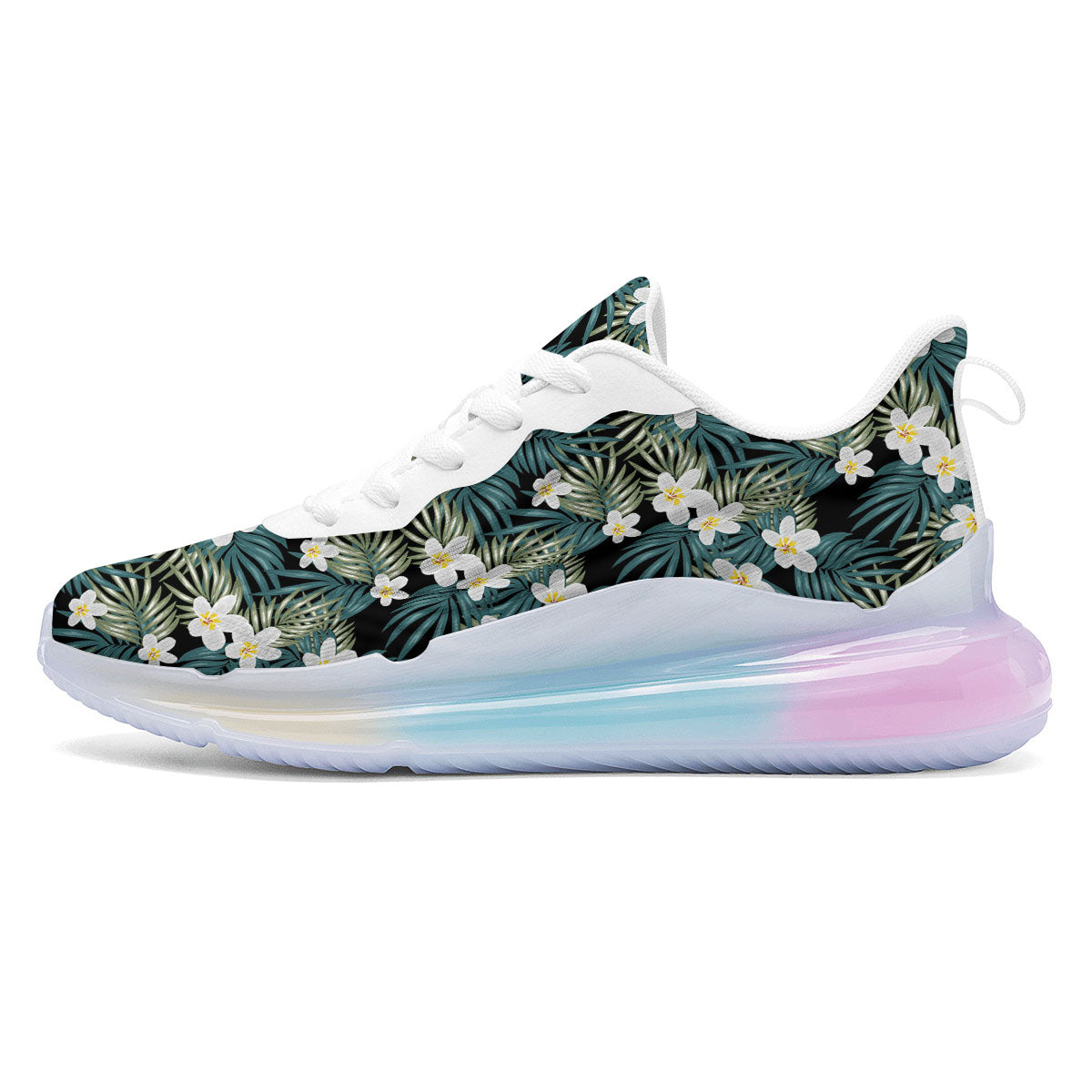 Frangipani Flower Print Pattern Running Sneakers-grizzshop