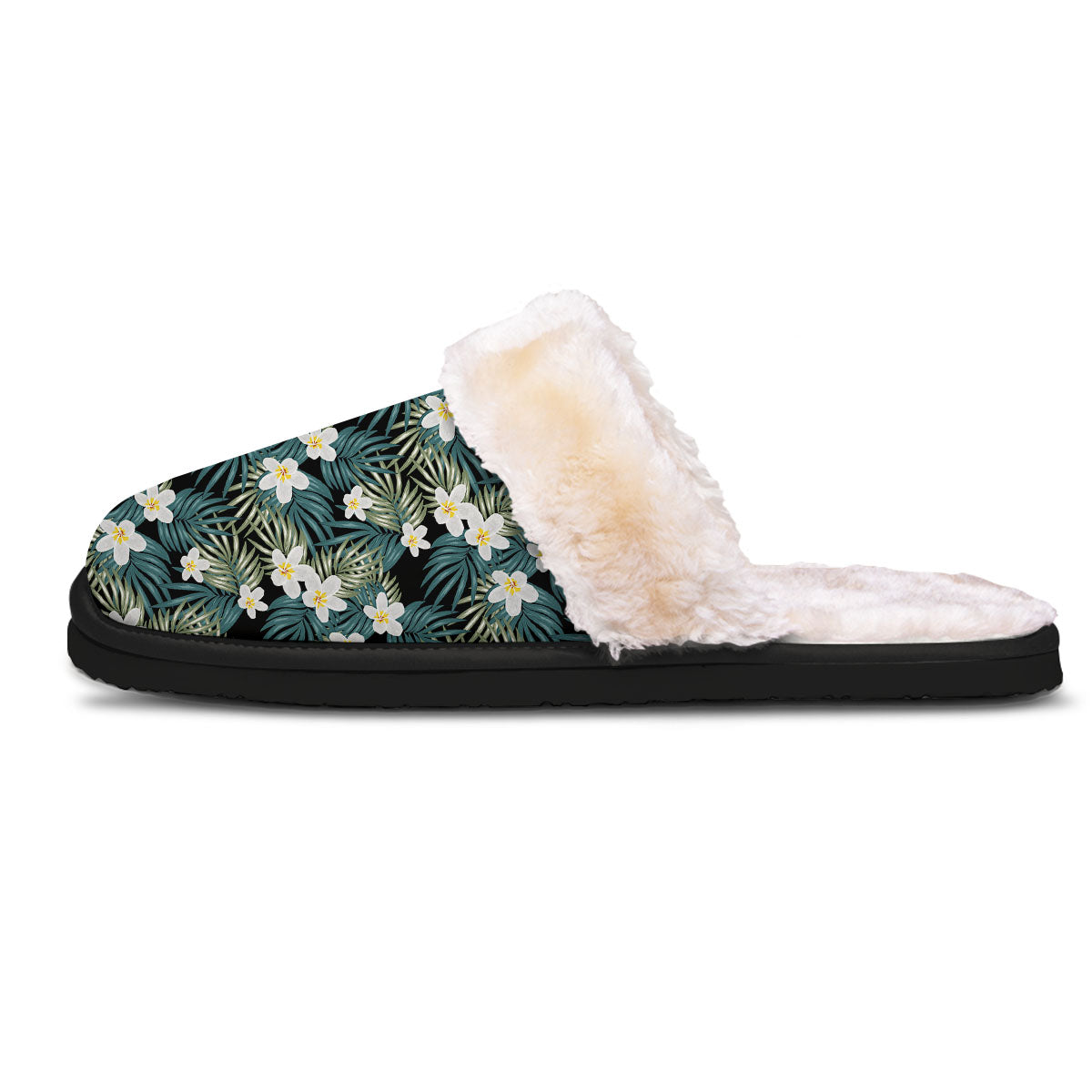 Frangipani Flower Print Pattern Slippers-grizzshop