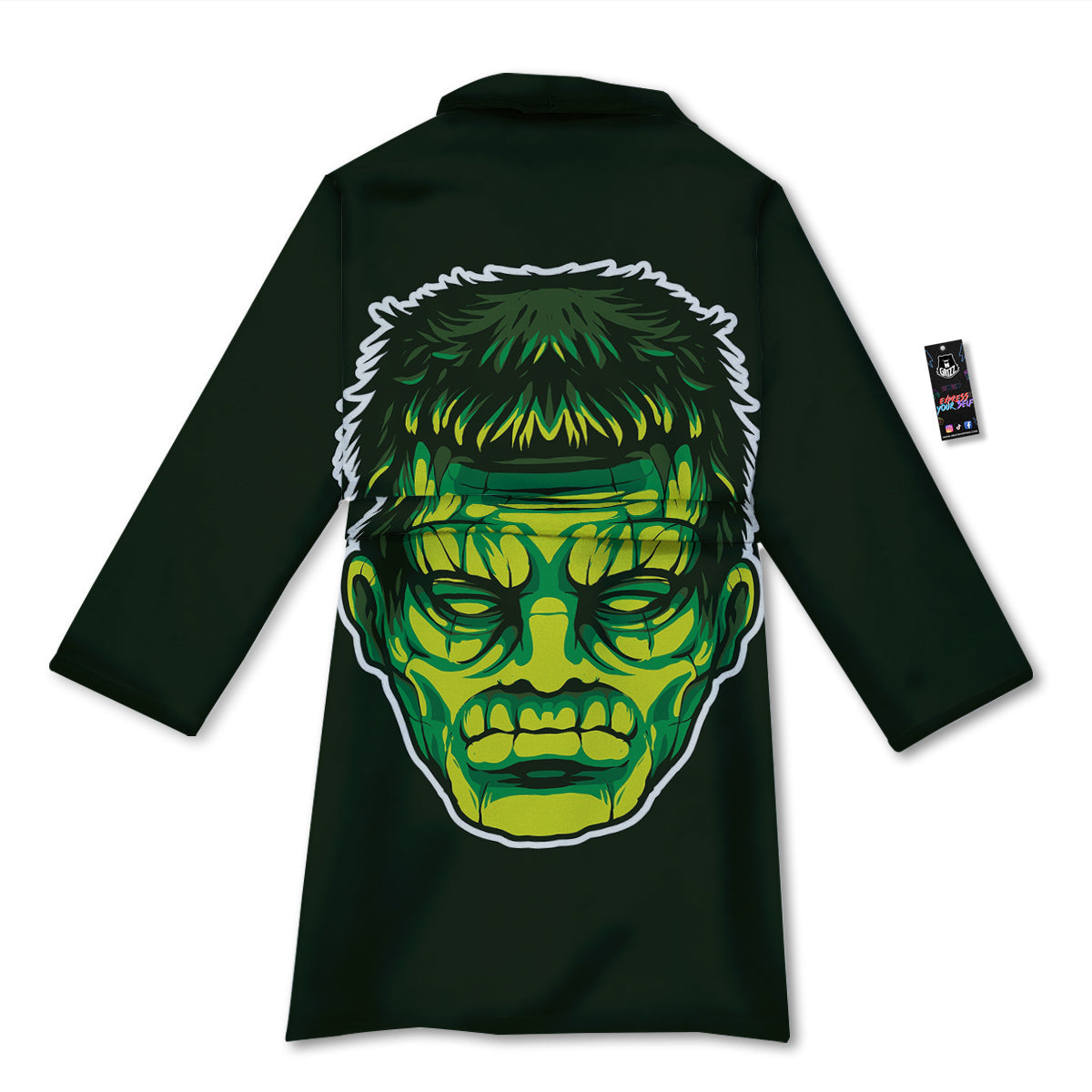 Frankenstein Cartoon Print Bathrobe-grizzshop