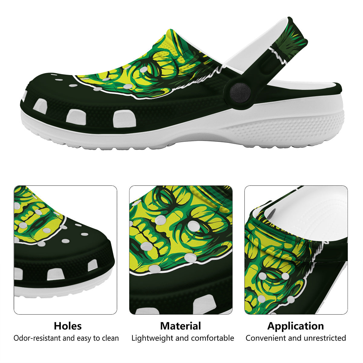 Frankenstein Cartoon Print Clog-grizzshop