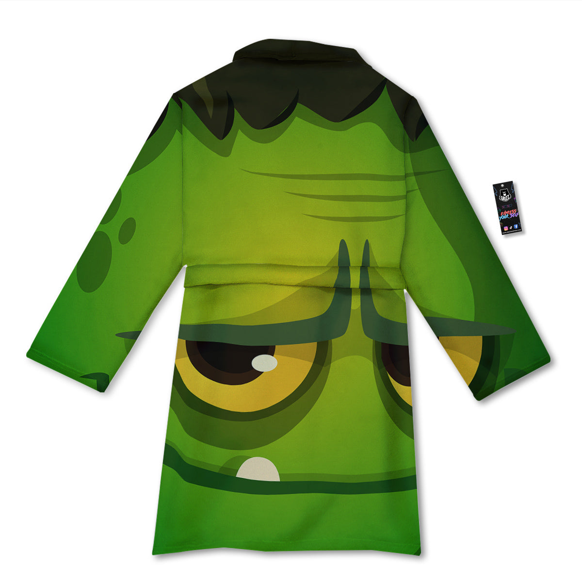Frankenstein Face Cute Print Bathrobe-grizzshop