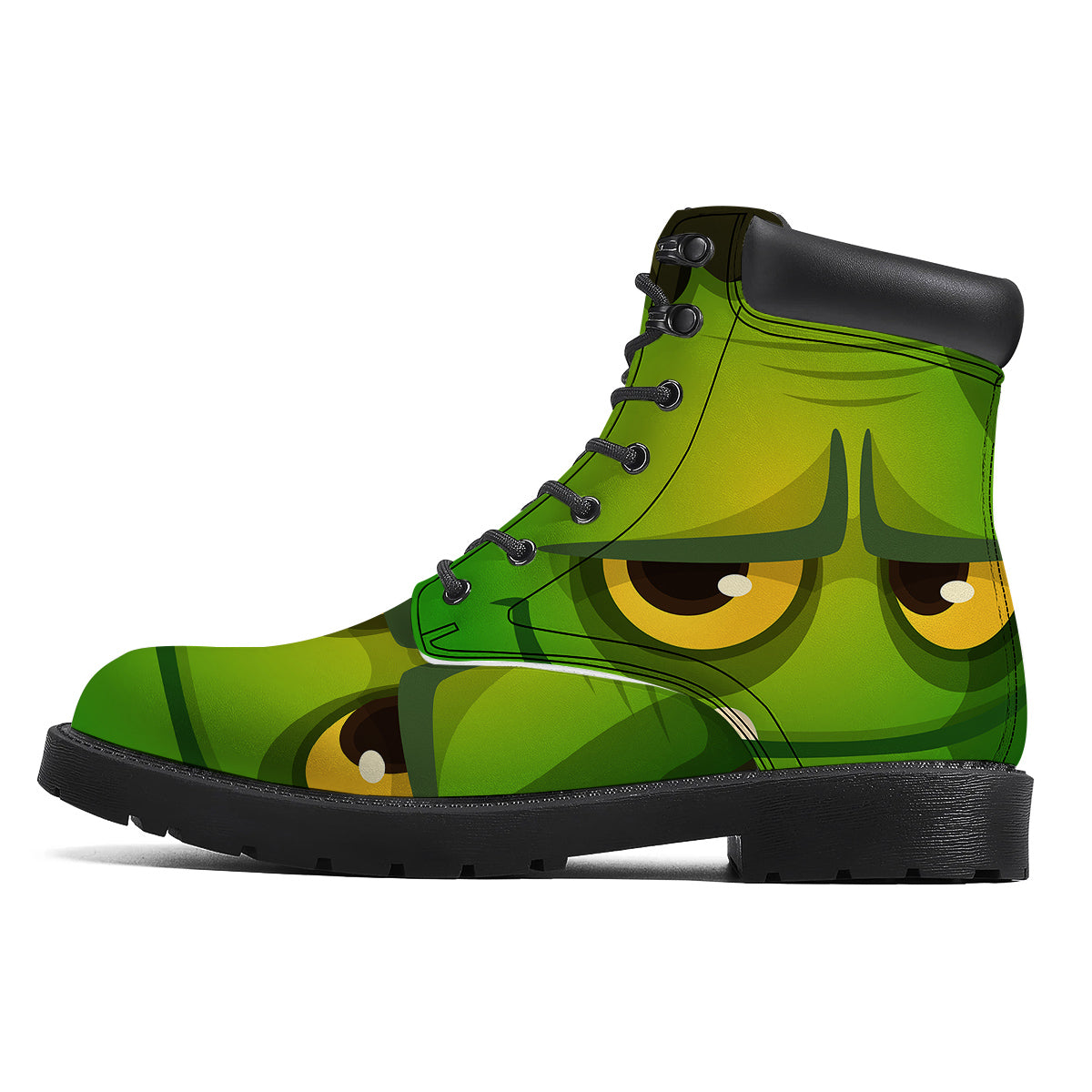 Frankenstein Face Cute Print Boots-grizzshop