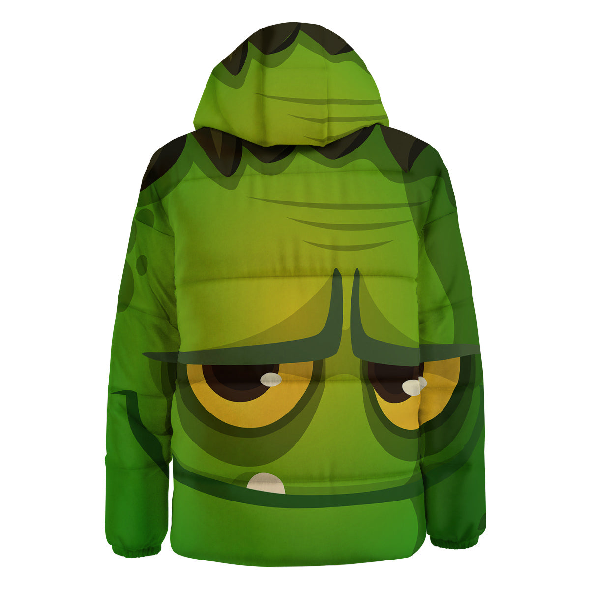 Frankenstein Face Cute Print Down Jacket-grizzshop