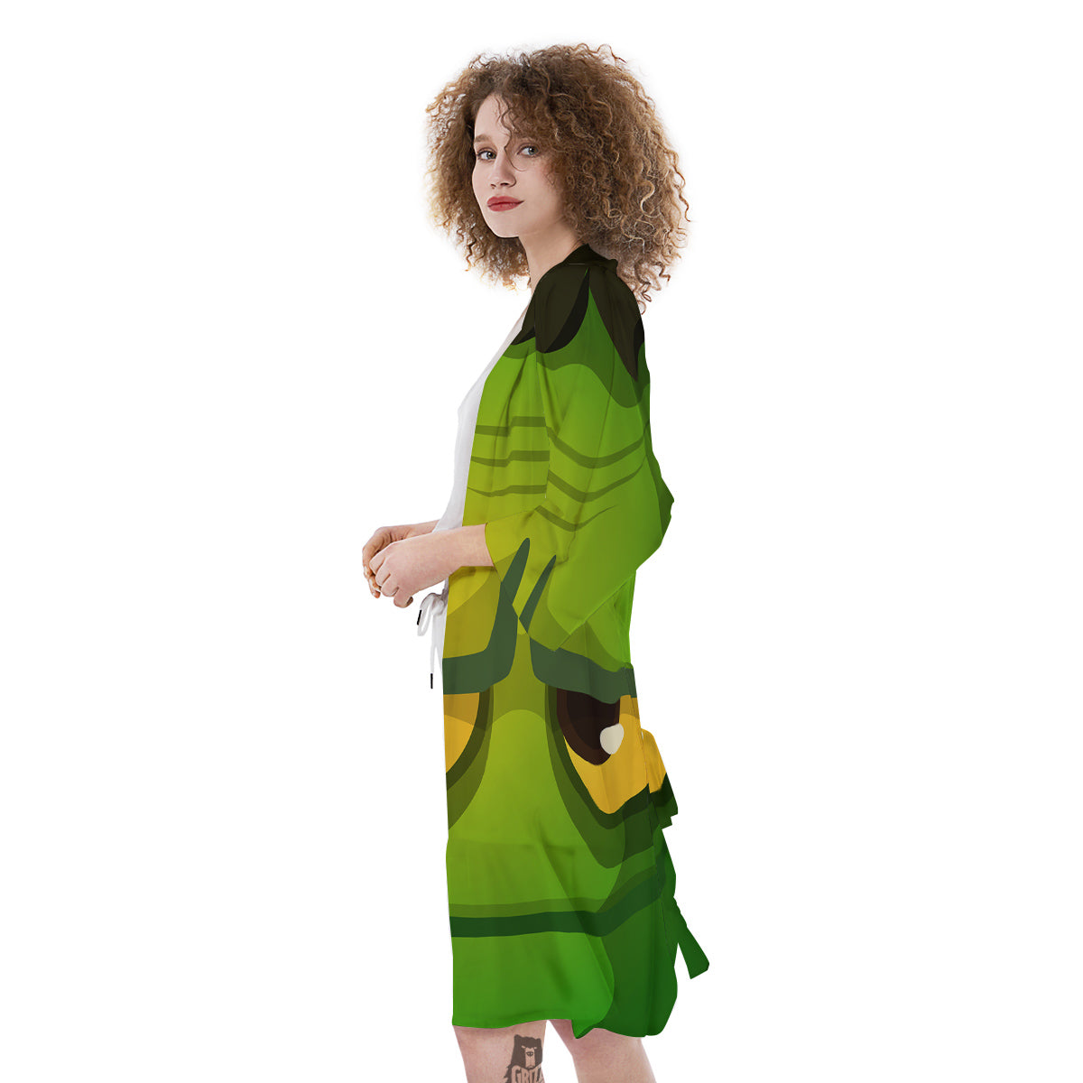 Frankenstein Face Cute Print Kimono-grizzshop