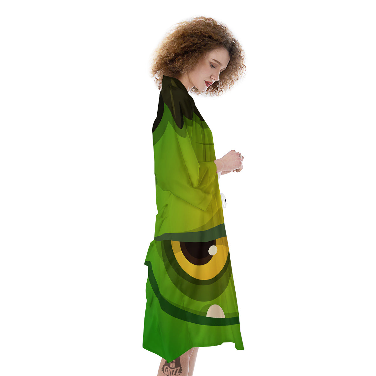 Frankenstein Face Cute Print Kimono-grizzshop