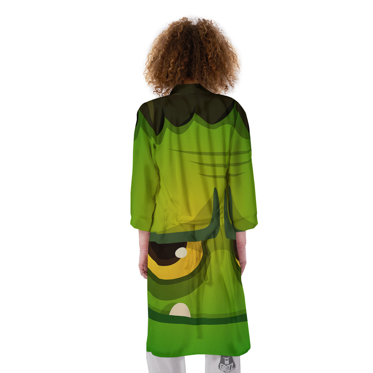 Frankenstein Face Cute Print Kimono-grizzshop