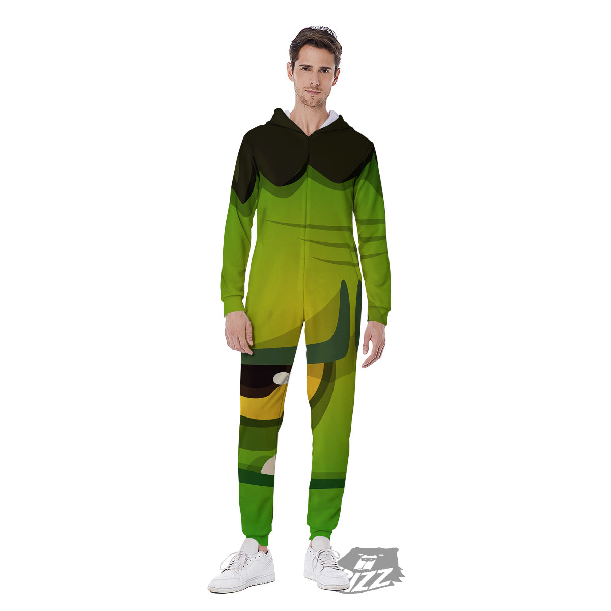 Frankenstein Face Cute Print Men's Jumpsuit-grizzshop