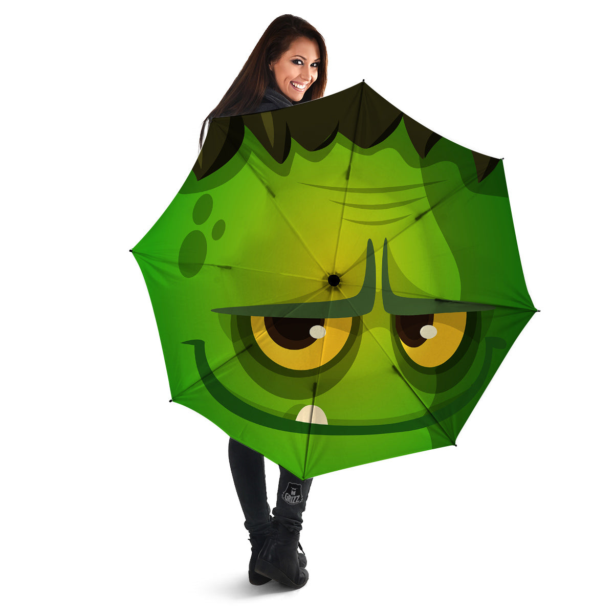 Frankenstein Face Cute Print Umbrella-grizzshop