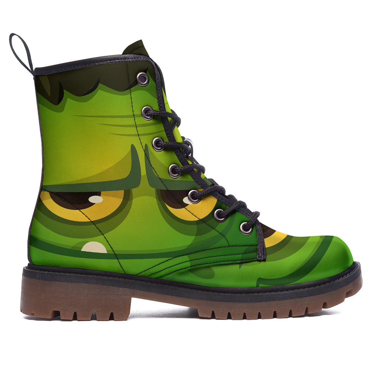 Frankenstein Face Cute Print Work Boots-grizzshop