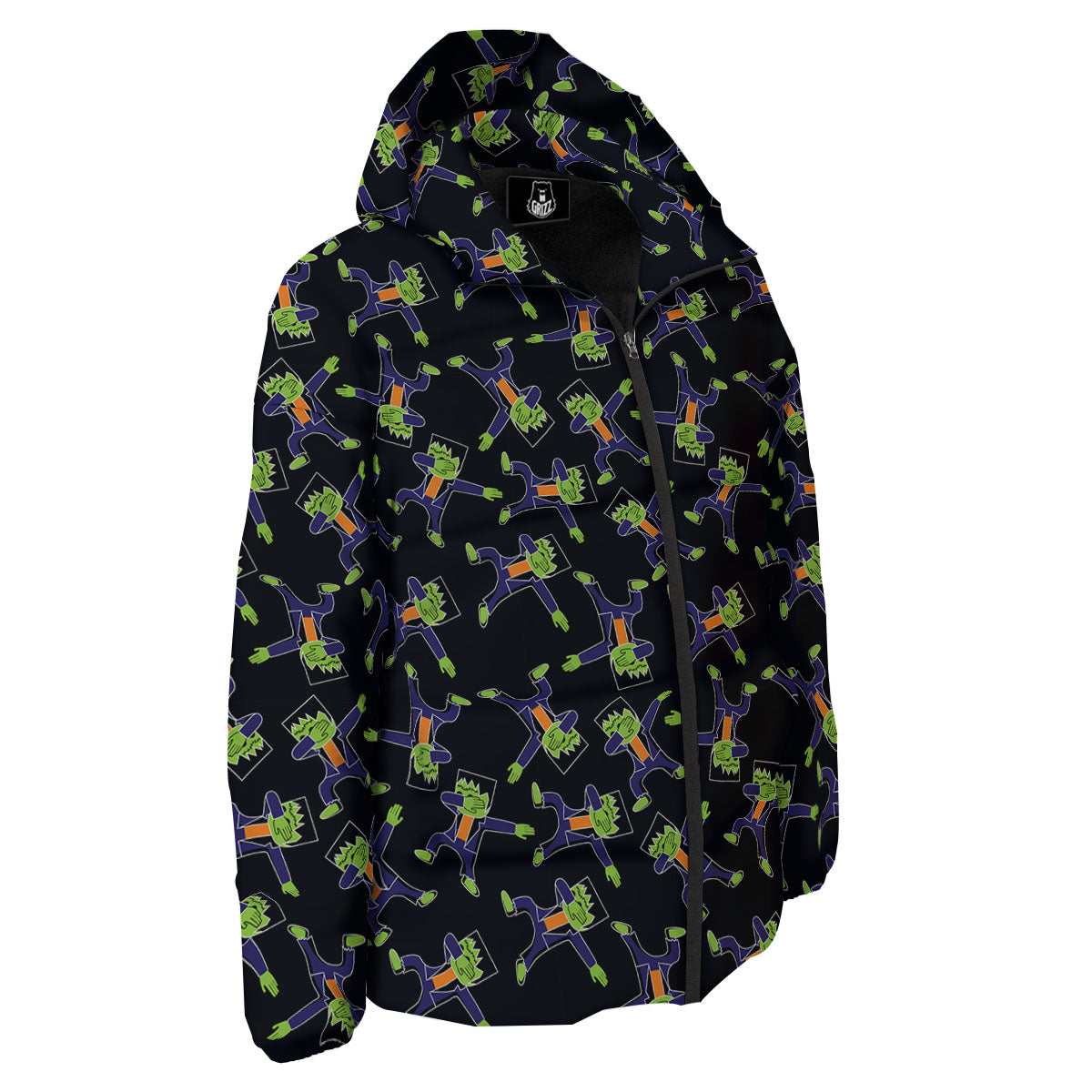Frankenstein Halloween Print Pattern Down Jacket-grizzshop