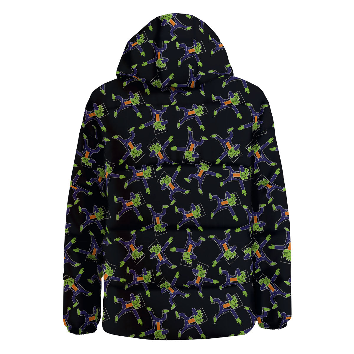 Frankenstein Halloween Print Pattern Down Jacket-grizzshop