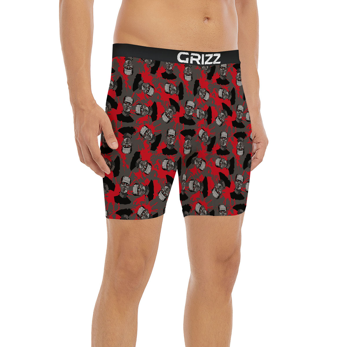 Frankenstein Horror Print Pattern Boxer Briefs-grizzshop