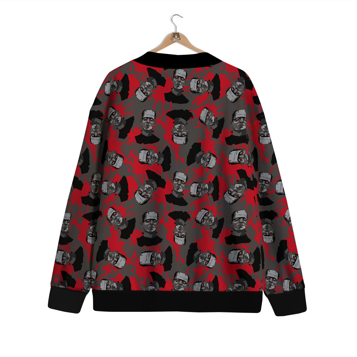 Frankenstein Horror Print Pattern Cardigan-grizzshop