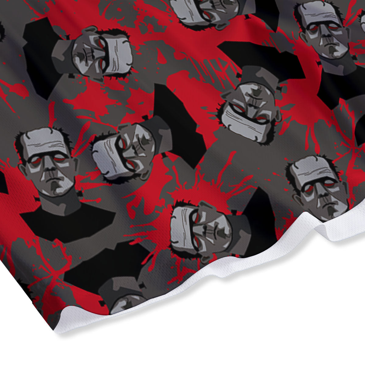 Frankenstein Horror Print Pattern Mesh Shorts-grizzshop