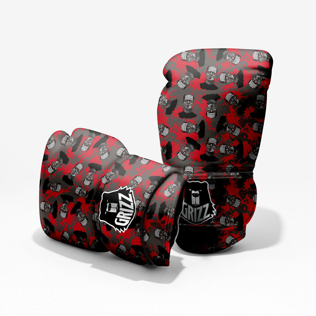 Frankenstein Horror Print Pattern Pro Boxing Glove