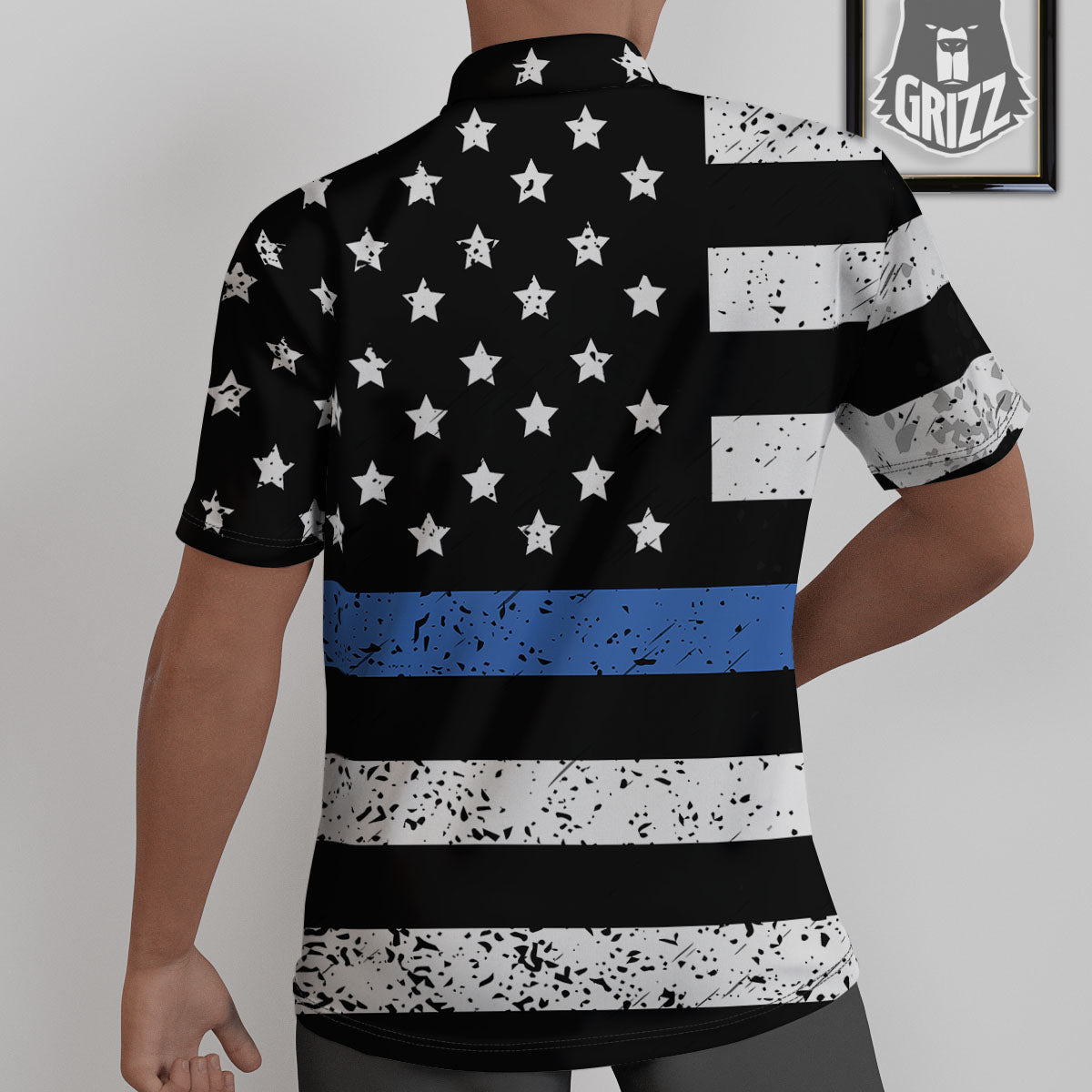 Freedom Life American Flag Print Untucked Shirts-grizzshop
