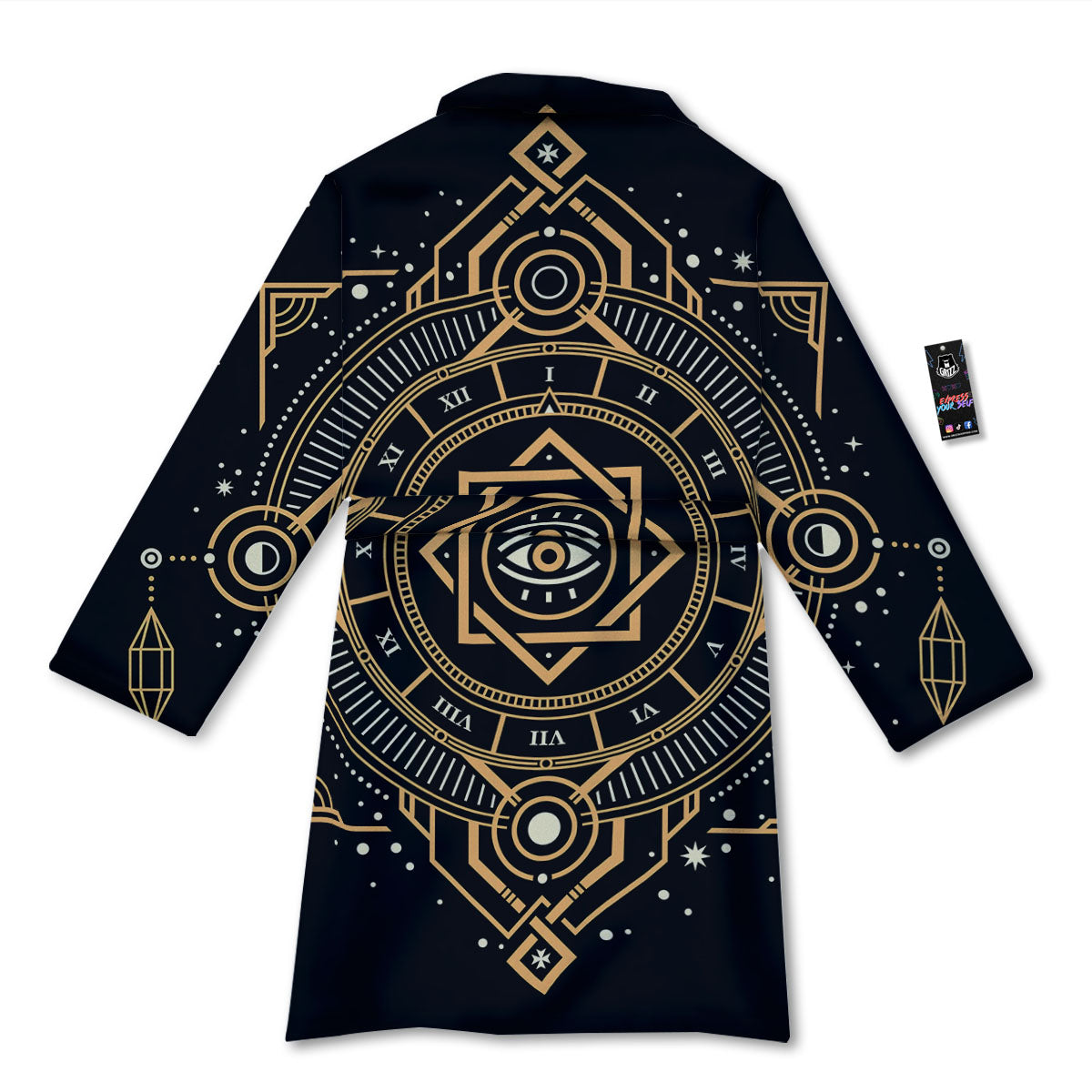 Freemasonry Masonic Eye Print Bathrobe-grizzshop