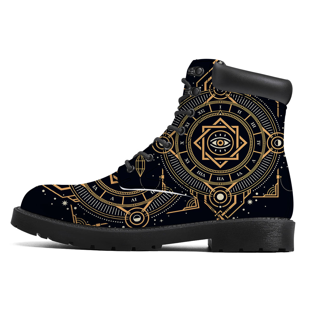 Freemasonry Masonic Eye Print Boots-grizzshop