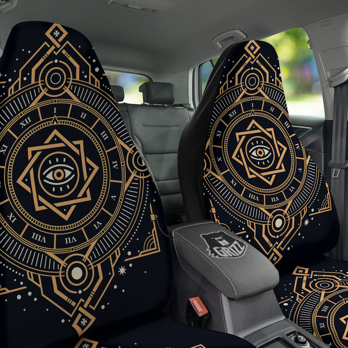 Freemasonry Masonic Eye Print Car Seat Covers-grizzshop