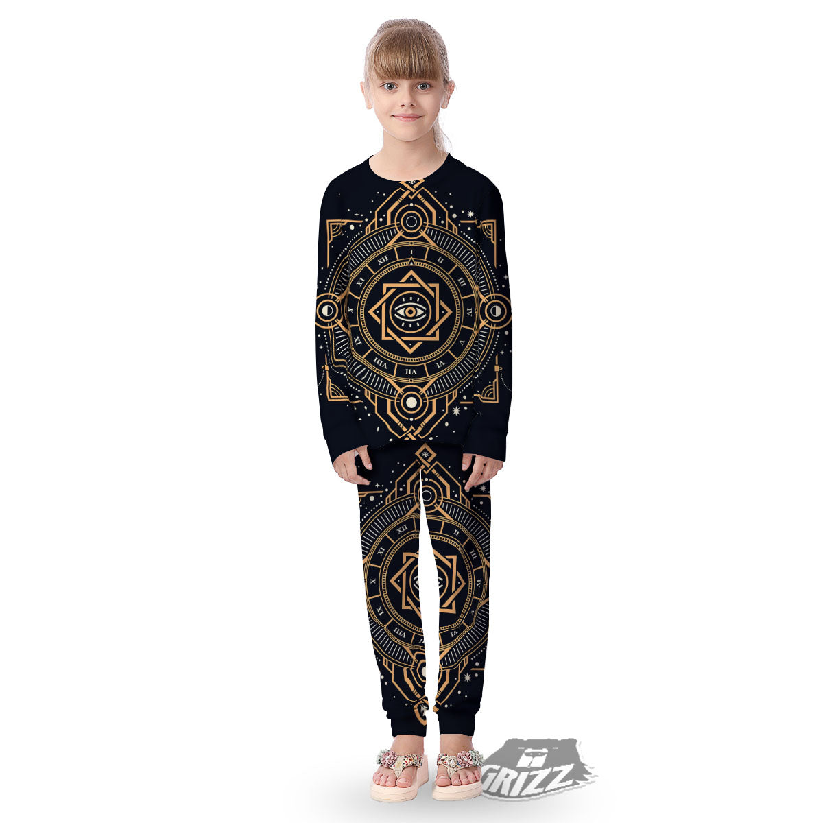 Freemasonry Masonic Eye Print Kid's Pajamas-grizzshop