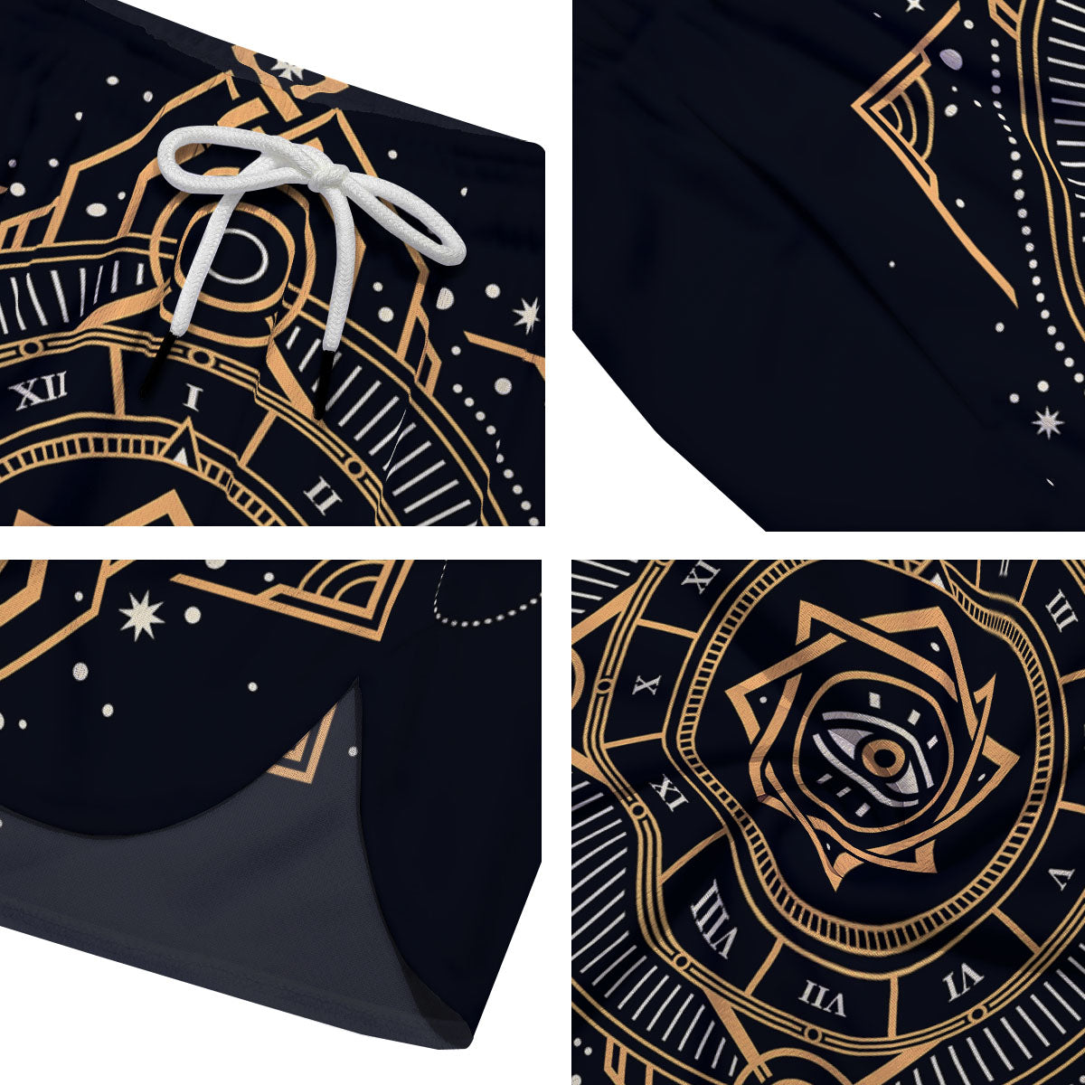 Freemasonry Masonic Eye Print Men's Running Shorts-grizzshop