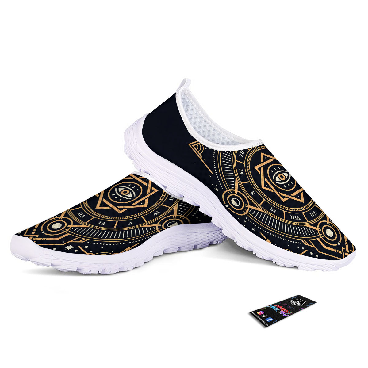Freemasonry Masonic Eye Print Nurse Shoes-grizzshop
