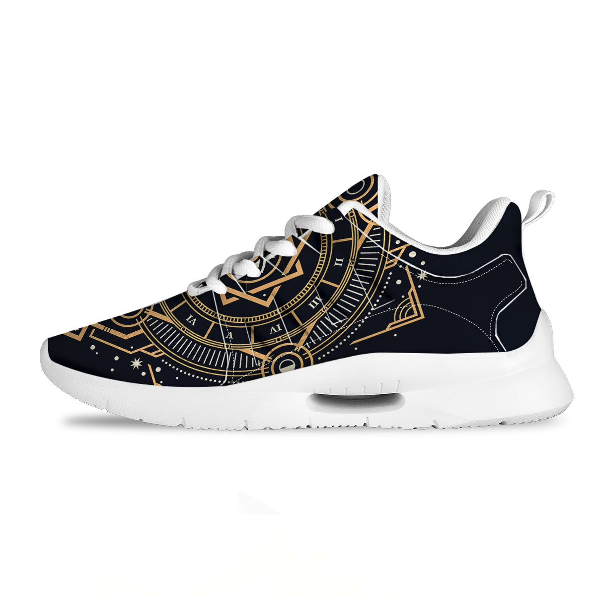 Freemasonry Masonic Eye Print Tennis Shoes-grizzshop