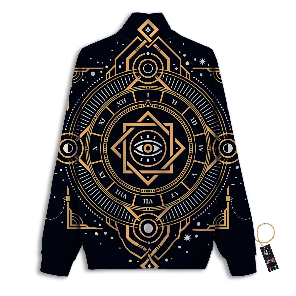 Freemasonry Masonic Eye Print Track Jacket-grizzshop