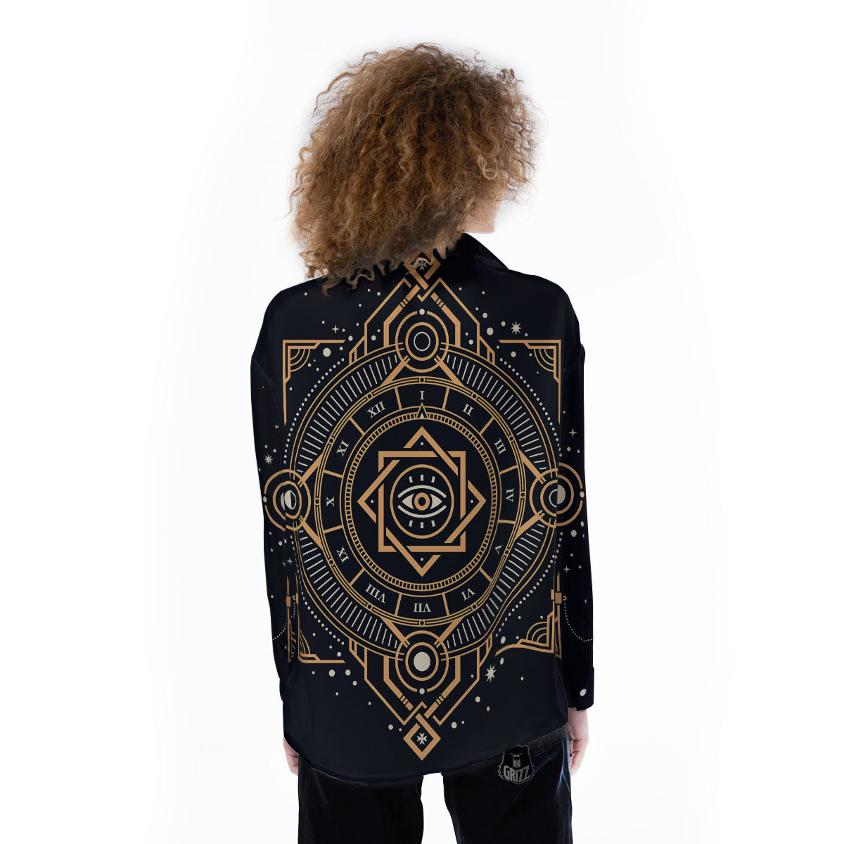 Freemasonry Masonic Eye Print Women's Long Sleeve Shirts-grizzshop