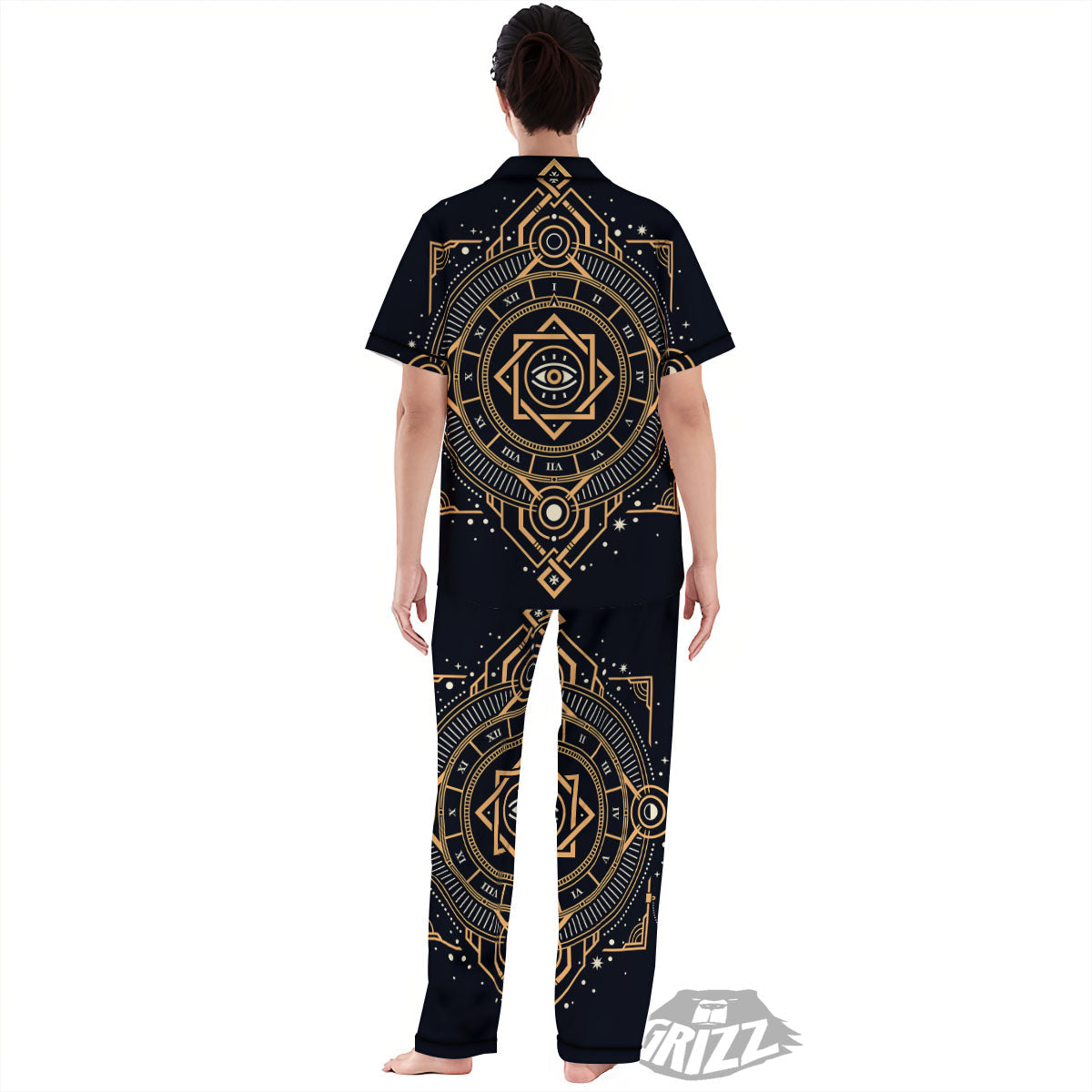Freemasonry Masonic Eye Print Women's Pajamas Set-grizzshop