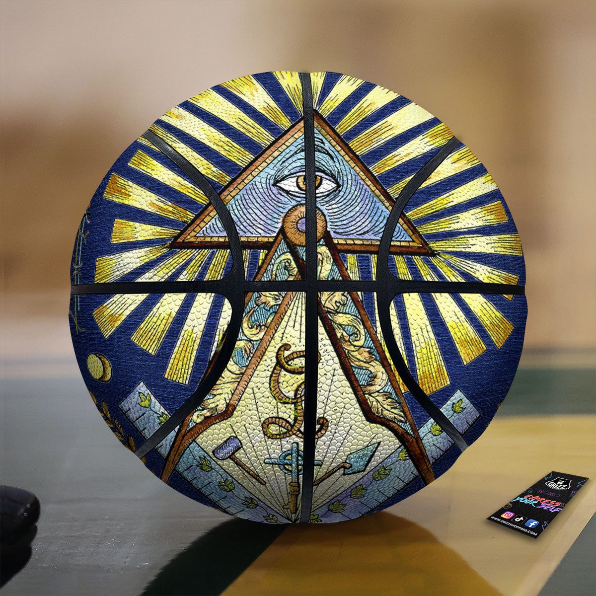 Freemasonry Masonic Vintage Print Basketball