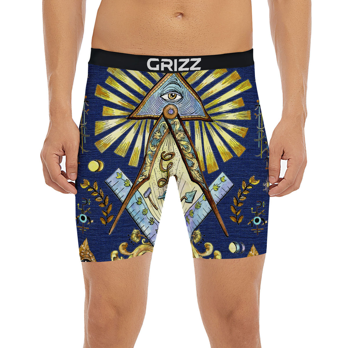 Freemasonry Masonic Vintage Print Boxer Briefs-grizzshop