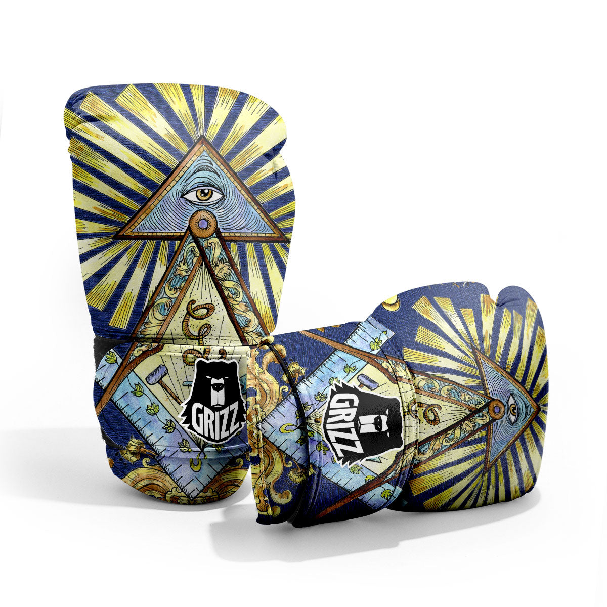 Freemasonry Masonic Vintage Print Pro Boxing Glove